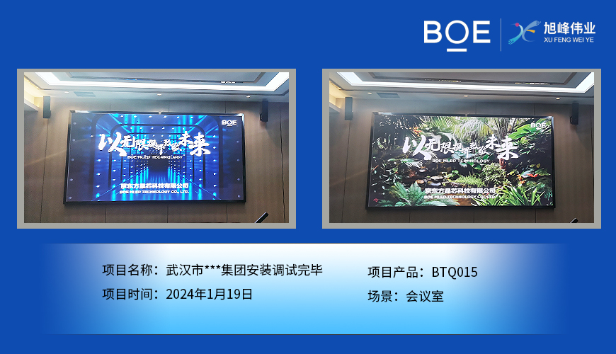 武汉市**集团会议室BTQ015安装调试完毕